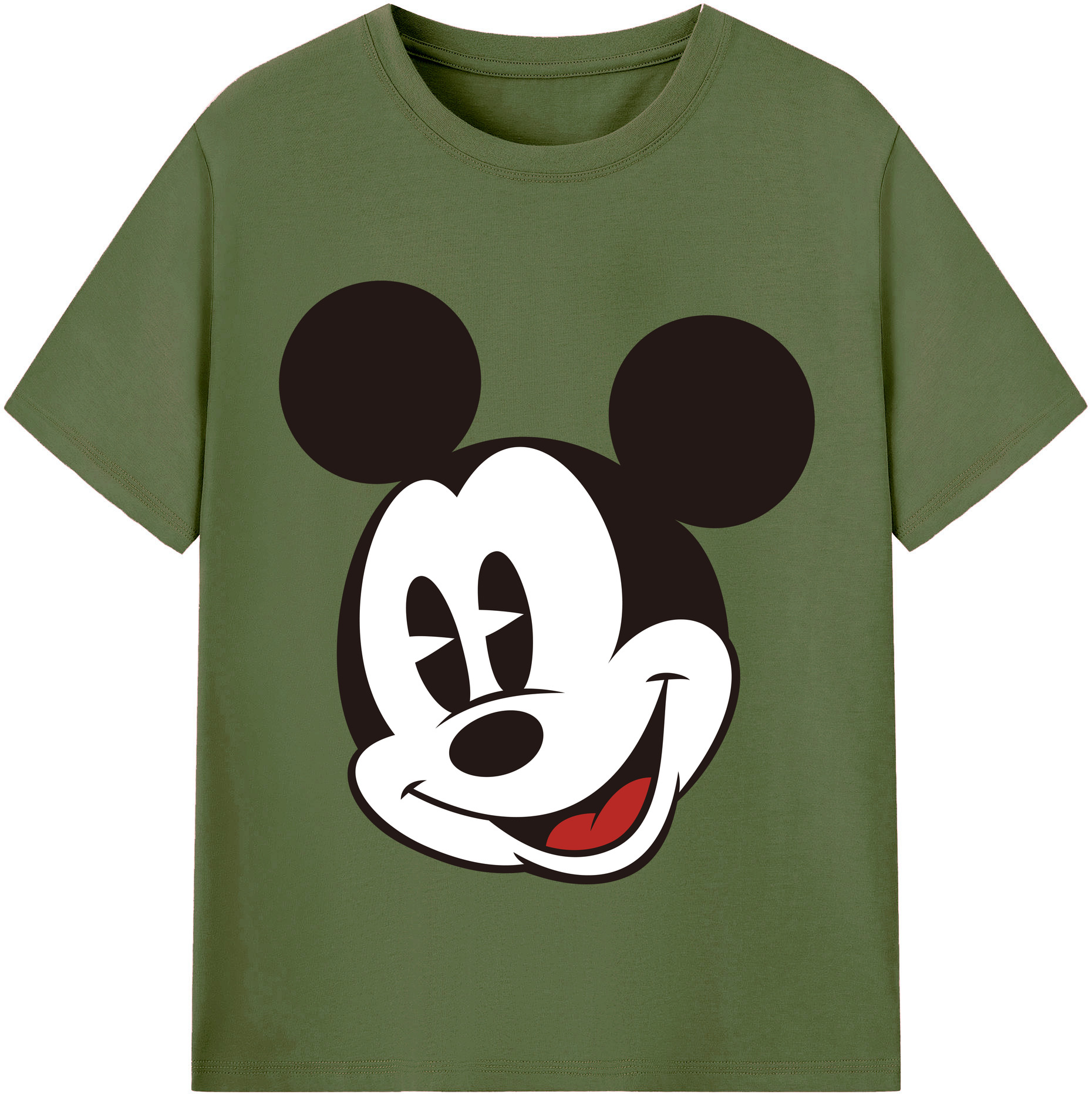 （画像用） ミッキーマウス Mickey Mouse 綿100％半袖Tシャツ（フロントプリント）